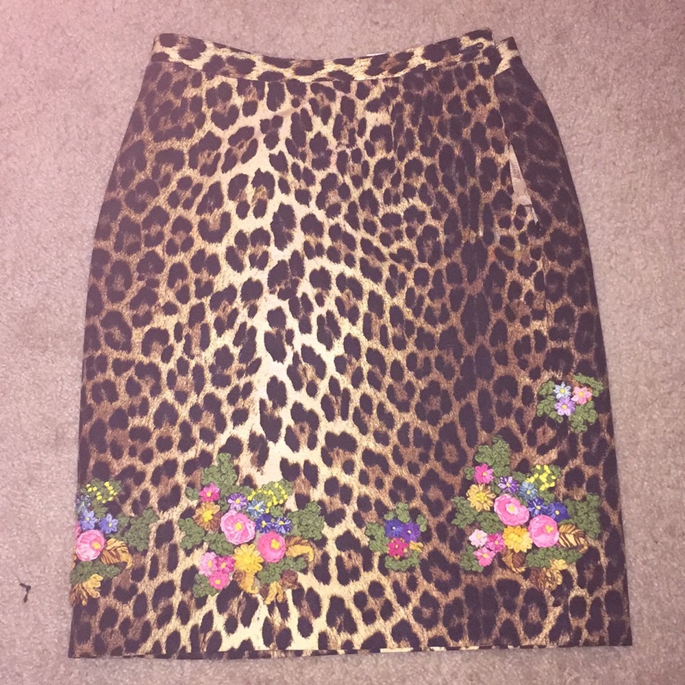 MOSCHINO cheetah print skirt